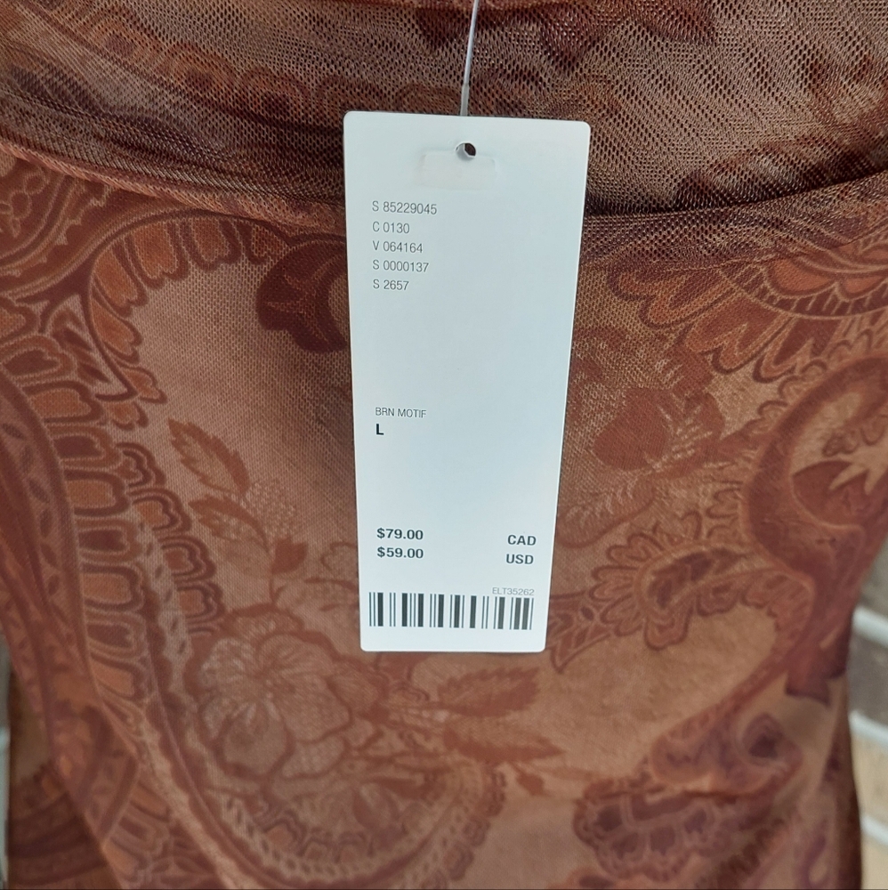 NWT Urban Outfitters Paisley Mesh Off Shoulder Dress - Picture 13 of 15